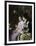 Ladies Taking Tea-Josef Scheurenberg-Framed Giclee Print