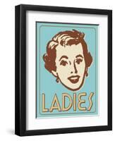 Ladies Turquoise-Retroplanet-Framed Giclee Print