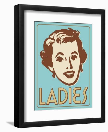 Ladies Turquoise-Retroplanet-Framed Giclee Print