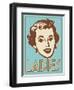 Ladies Turquoise-Retroplanet-Framed Giclee Print