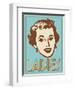 Ladies Turquoise-Retroplanet-Framed Giclee Print