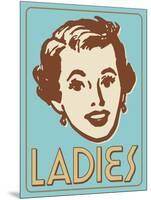 Ladies Turquoise-Retroplanet-Mounted Giclee Print