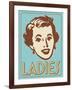 Ladies Turquoise-Retroplanet-Framed Giclee Print