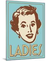 Ladies Turquoise-Retroplanet-Mounted Giclee Print