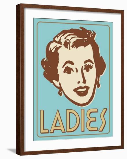 Ladies Turquoise-Retroplanet-Framed Giclee Print