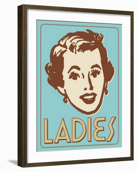 Ladies Turquoise-Retroplanet-Framed Giclee Print