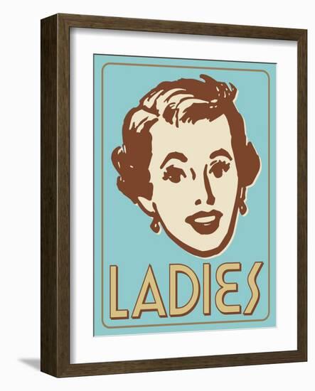 Ladies Turquoise-Retroplanet-Framed Giclee Print