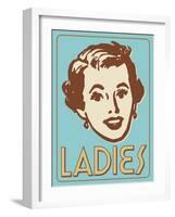 Ladies Turquoise-Retroplanet-Framed Giclee Print