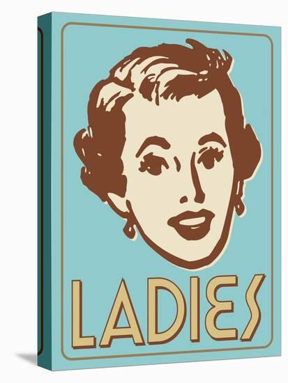 Ladies Turquoise-Retroplanet-Stretched Canvas