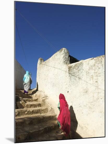 Ladies Walking in Steps, Old Town, Harar, Ethiopia-Jane Sweeney-Mounted Photographic Print