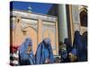 Ladies Wearing Blue Burqas Outside the Friday Mosque (Masjet-E Jam), Herat, Afghanistan-Jane Sweeney-Stretched Canvas