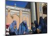 Ladies Wearing Blue Burqas Outside the Friday Mosque (Masjet-E Jam), Herat, Afghanistan-Jane Sweeney-Mounted Photographic Print