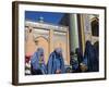 Ladies Wearing Blue Burqas Outside the Friday Mosque (Masjet-E Jam), Herat, Afghanistan-Jane Sweeney-Framed Photographic Print