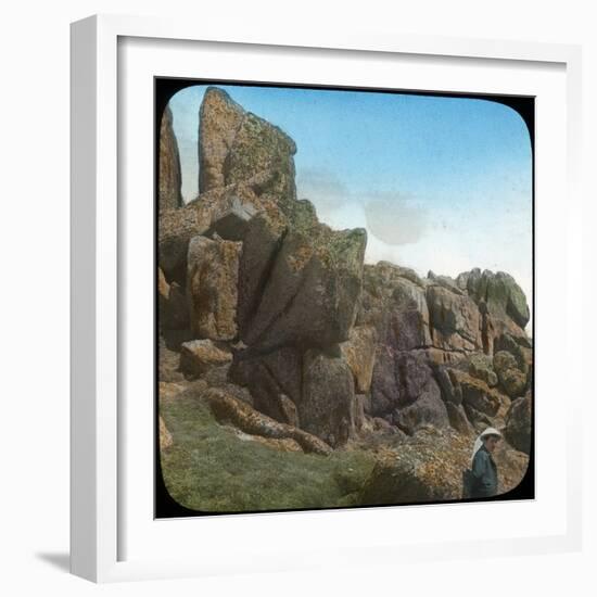 Ladies Wishing Chair, Logan Rock, Near Treen, Cornwall, Late 19th or Early 20th Century-null-Framed Giclee Print