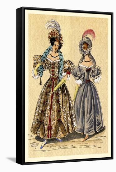 Ladies with Feathered Hats-null-Framed Stretched Canvas