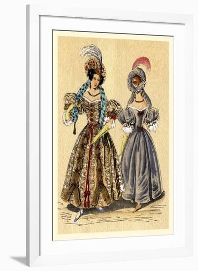 Ladies with Feathered Hats-null-Framed Art Print