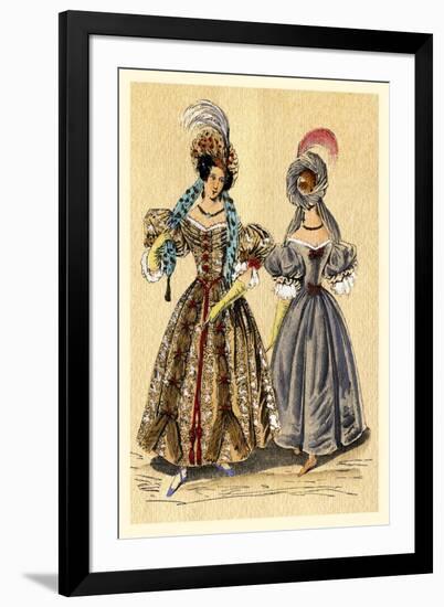 Ladies with Feathered Hats-null-Framed Art Print