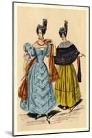 Ladies with Matching Hats-null-Mounted Art Print