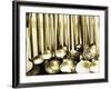Ladles and Strainer Spoons in a Large Kitchen-null-Framed Photographic Print