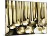 Ladles and Strainer Spoons in a Large Kitchen-null-Mounted Photographic Print