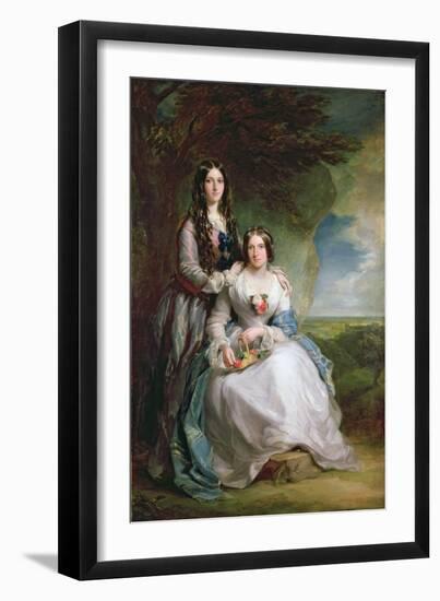 Lady Adeliza Manners and Lady Mary Foley, 1848-Sir Francis Grant-Framed Giclee Print