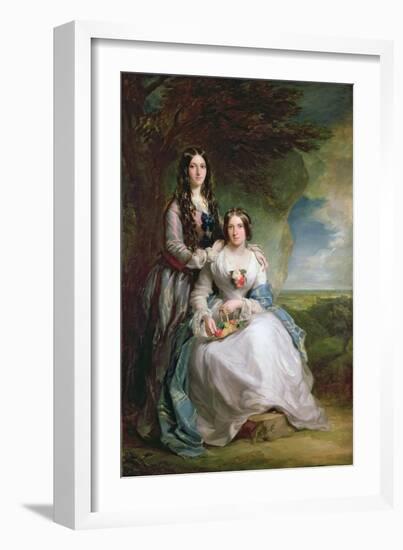 Lady Adeliza Manners and Lady Mary Foley, 1848-Sir Francis Grant-Framed Giclee Print