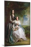 Lady Adeliza Manners and Lady Mary Foley, 1848-Sir Francis Grant-Mounted Giclee Print