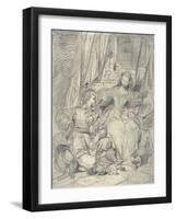 Lady and Cavalier, N.D.-Eugene Deveria-Framed Giclee Print