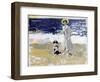 Lady and Dog on the Beach, 1906-Joaquín Sorolla y Bastida-Framed Premium Giclee Print