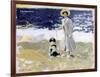Lady and Dog on the Beach, 1906-Joaquín Sorolla y Bastida-Framed Giclee Print