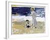 Lady and Dog on the Beach, 1906-Joaquín Sorolla y Bastida-Framed Giclee Print