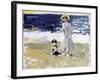 Lady and Dog on the Beach, 1906-Joaquín Sorolla y Bastida-Framed Giclee Print