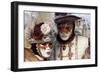 Lady and Gentleman in Red and White Masks, Venice Carnival, Venice, Veneto, Italy, Europe-James Emmerson-Framed Photographic Print