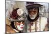 Lady and Gentleman in Red and White Masks, Venice Carnival, Venice, Veneto, Italy, Europe-James Emmerson-Mounted Photographic Print