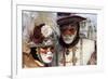 Lady and Gentleman in Red and White Masks, Venice Carnival, Venice, Veneto, Italy, Europe-James Emmerson-Framed Photographic Print