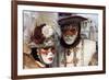 Lady and Gentleman in Red and White Masks, Venice Carnival, Venice, Veneto, Italy, Europe-James Emmerson-Framed Photographic Print