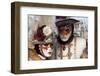 Lady and Gentleman in Red and White Masks, Venice Carnival, Venice, Veneto, Italy, Europe-James Emmerson-Framed Photographic Print