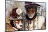 Lady and Gentleman in Red and White Masks, Venice Carnival, Venice, Veneto, Italy, Europe-James Emmerson-Mounted Photographic Print