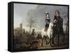 Lady and Gentleman on Horseback-Aelbert Cuyp-Framed Stretched Canvas