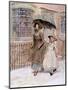 Lady and Her Maid, Street-Hugh Thomson-Mounted Art Print