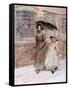 Lady and Her Maid, Street-Hugh Thomson-Framed Stretched Canvas