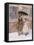 Lady and Her Maid, Street-Hugh Thomson-Framed Stretched Canvas