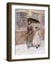 Lady and Her Maid, Street-Hugh Thomson-Framed Art Print