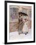 Lady and Her Maid, Street-Hugh Thomson-Framed Art Print