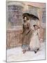 Lady and Her Maid, Street-Hugh Thomson-Mounted Art Print