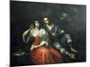 Lady and Knight-Domenico Fiasella-Mounted Giclee Print