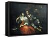 Lady and Knight-Domenico Fiasella-Framed Stretched Canvas