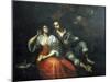 Lady and Knight-Domenico Fiasella-Mounted Giclee Print