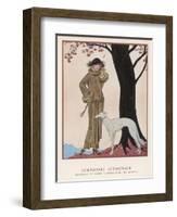 Lady and Saluki 1922-Georges Barbier-Framed Photographic Print