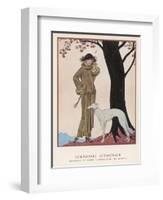 Lady and Saluki 1922-Georges Barbier-Framed Photographic Print